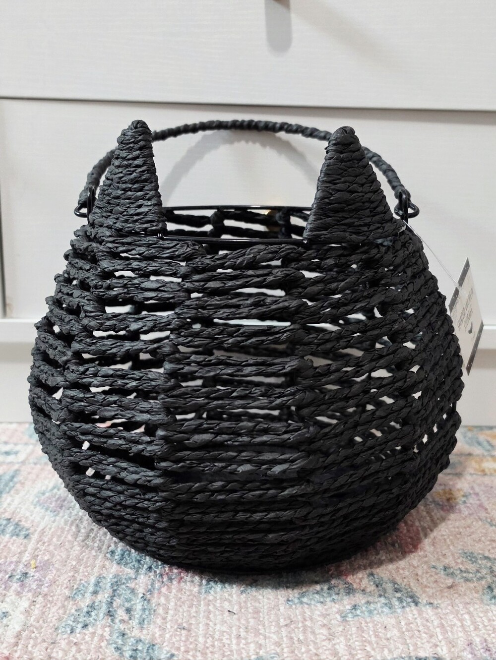 Target Bullseye Playground Halloween 2026 Shaped Woven Storage - Black Cat
